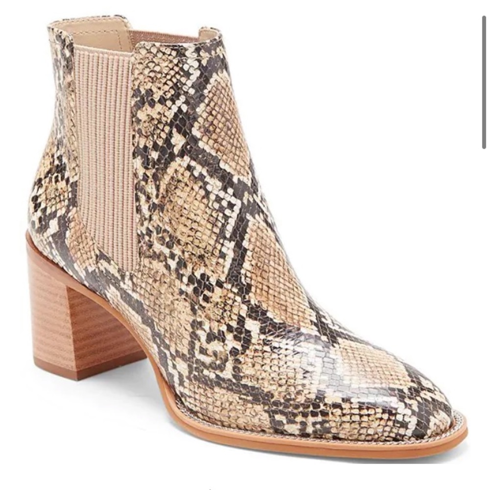 Vince Camuto Snake Print Chelsea Booties